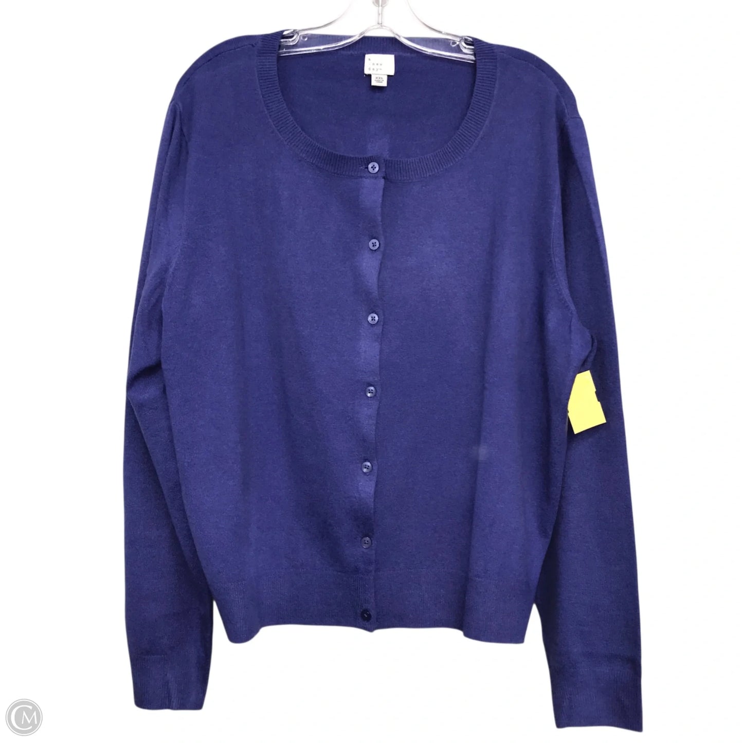 Sweater Cardigan By A New Day In Blue, Size: 1x