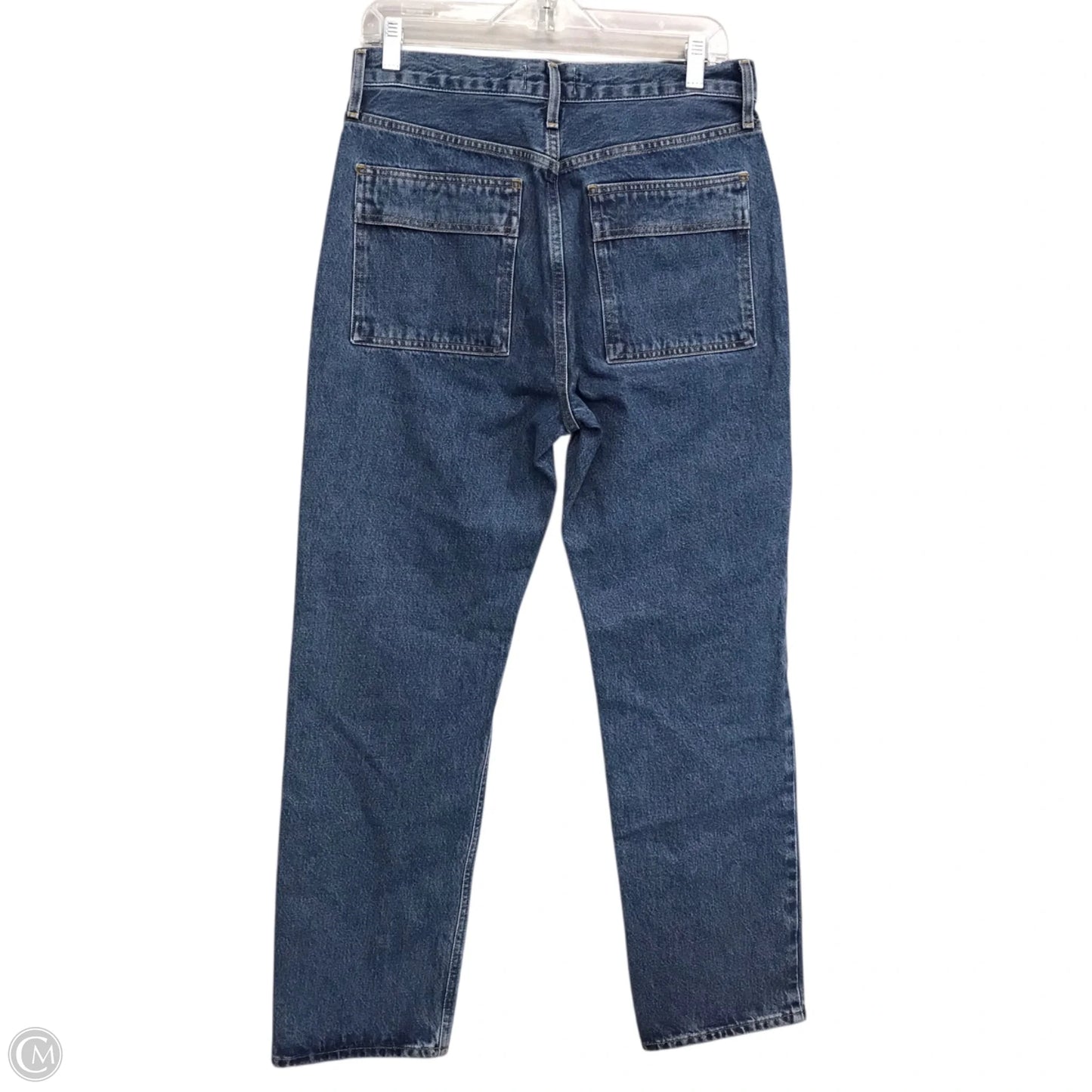 Jeans Straight By Agolde In Blue Denim, Size: 4
