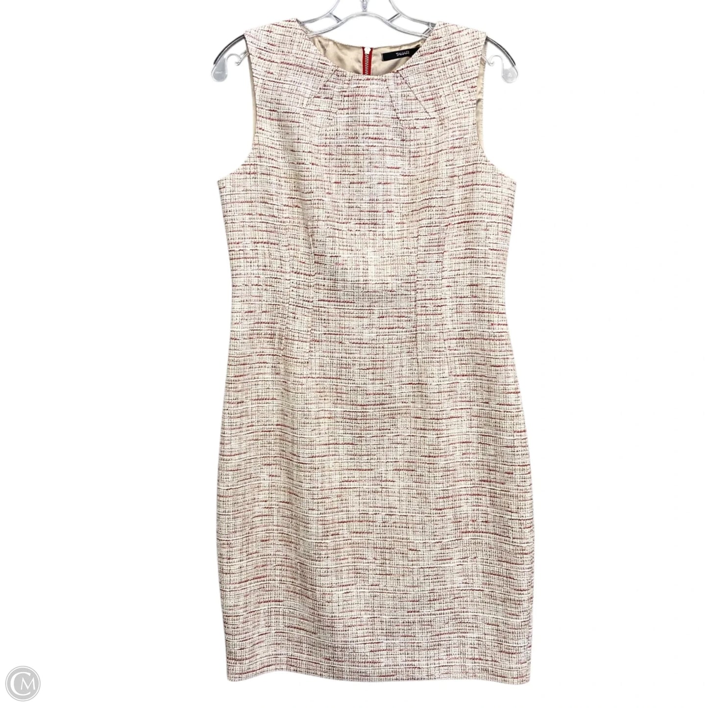 Dress Work By Tahari In Red & White, Size: M