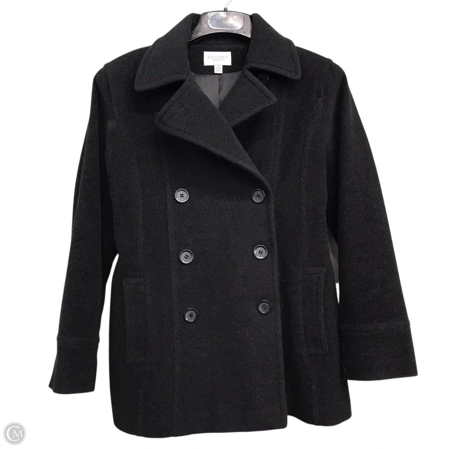 Coat Wool By Sonoma In Black, Size: M