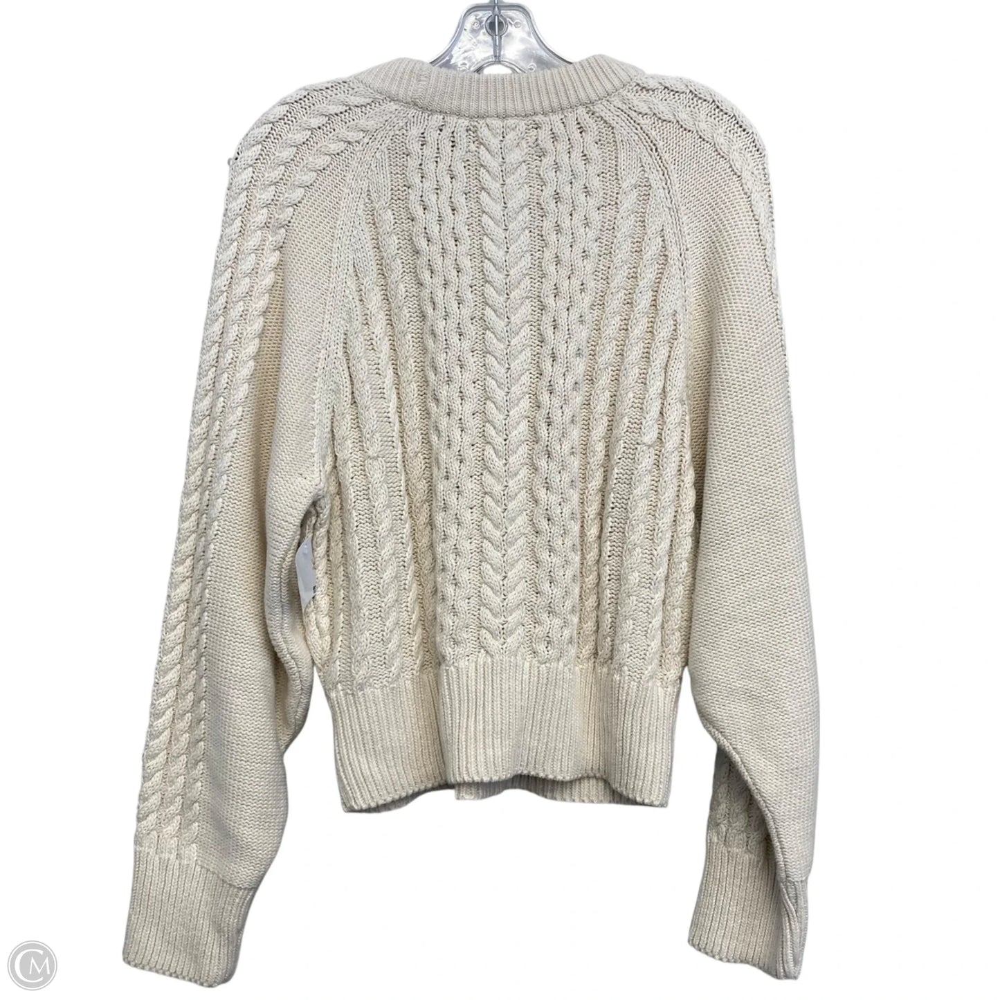Sweater By Anthropologie In Ivory, Size: L