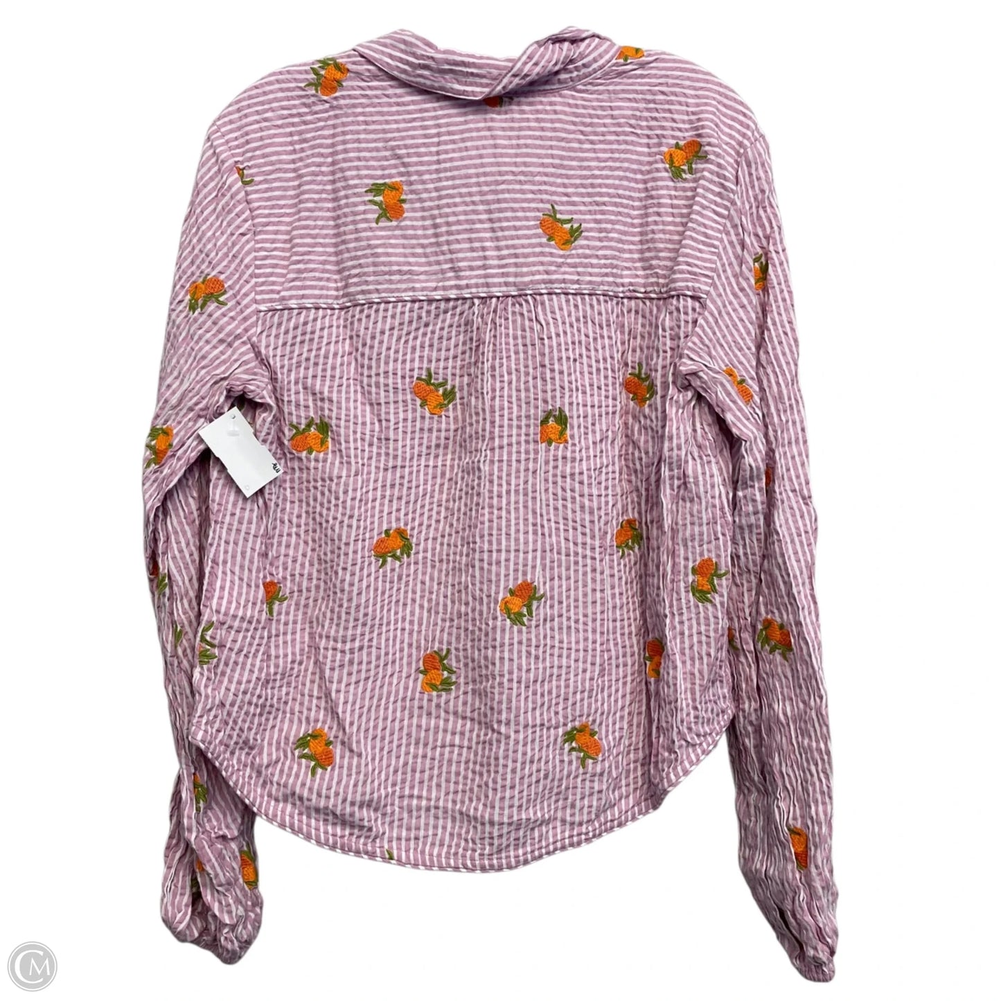 Top Long Sleeve By Maeve In Striped Pattern, Size: M