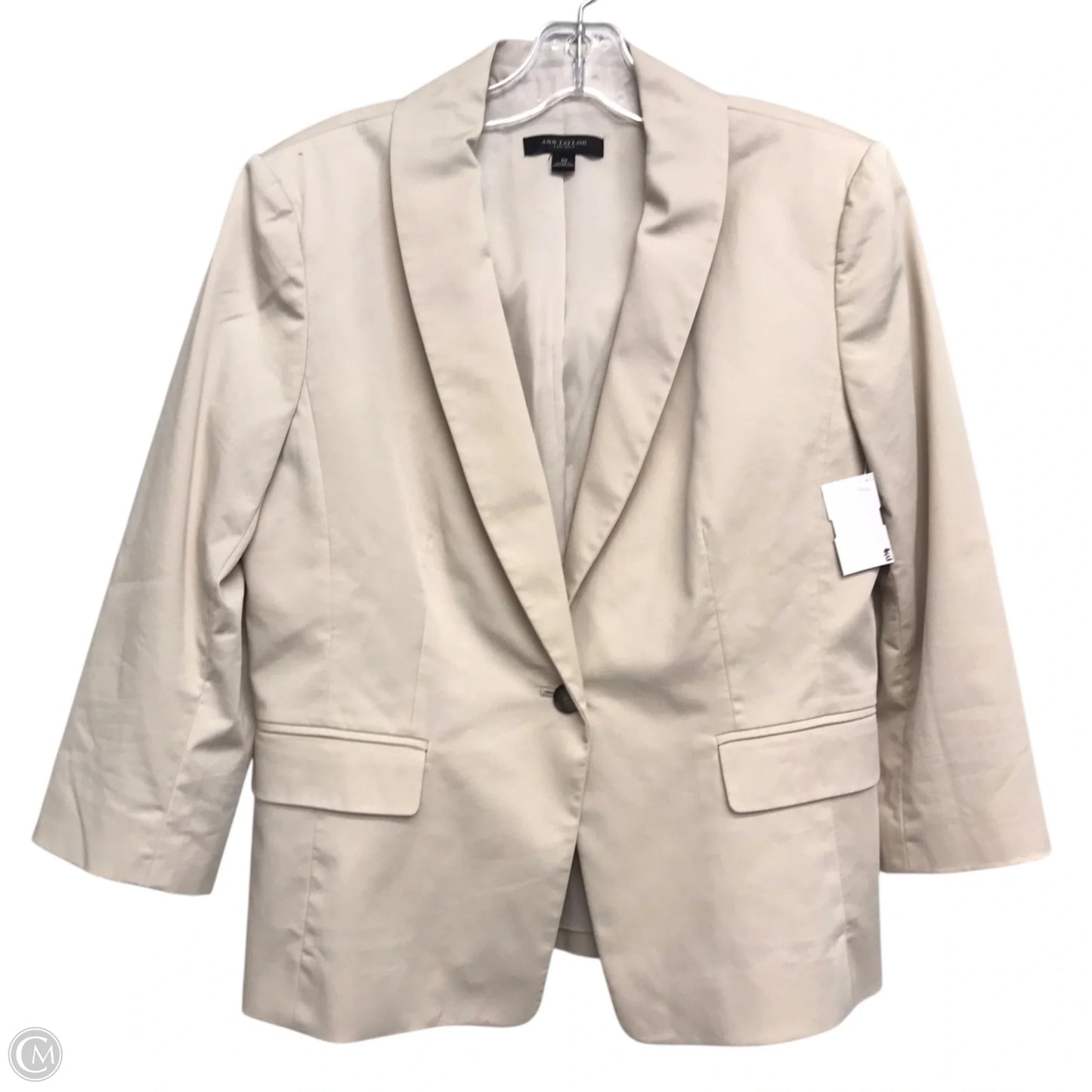Blazer By Ann Taylor In Beige, Size: M