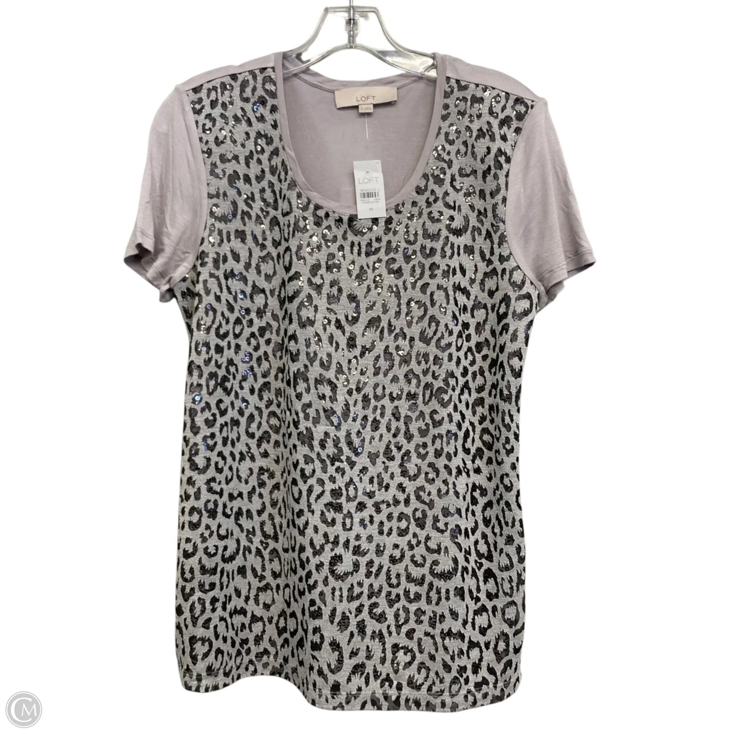 Top Short Sleeve By Loft In Animal Print, Size: M