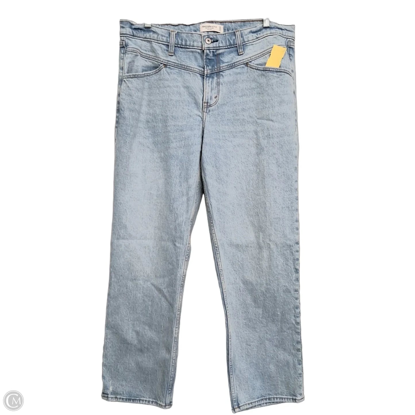 Jeans Straight By Abercrombie And Fitch In Blue Denim, Size: 14