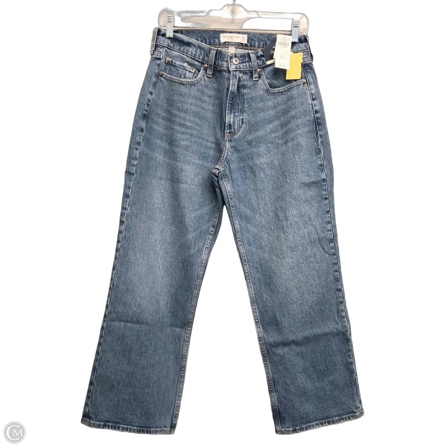 Jeans Straight By Abercrombie And Fitch In Blue Denim, Size: 2