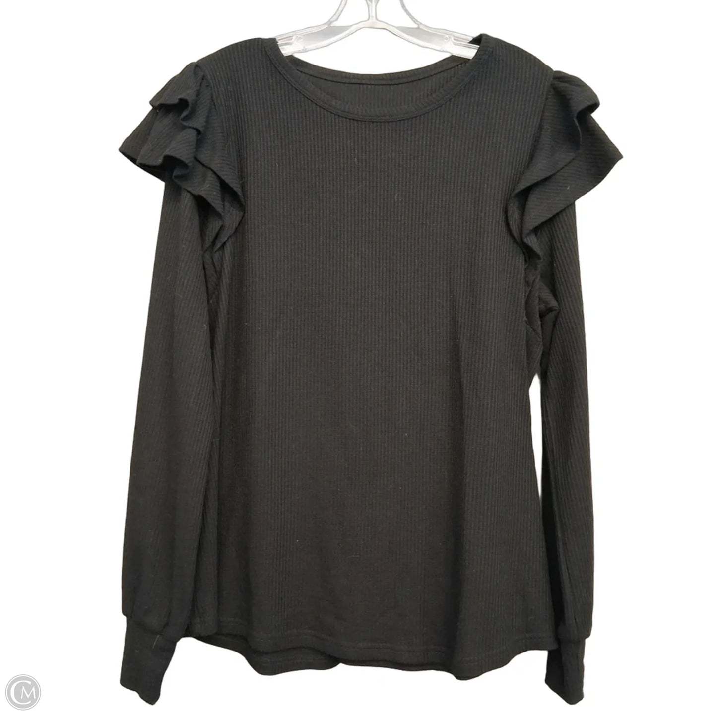 Top Long Sleeve Basic In Black, Size: Xl