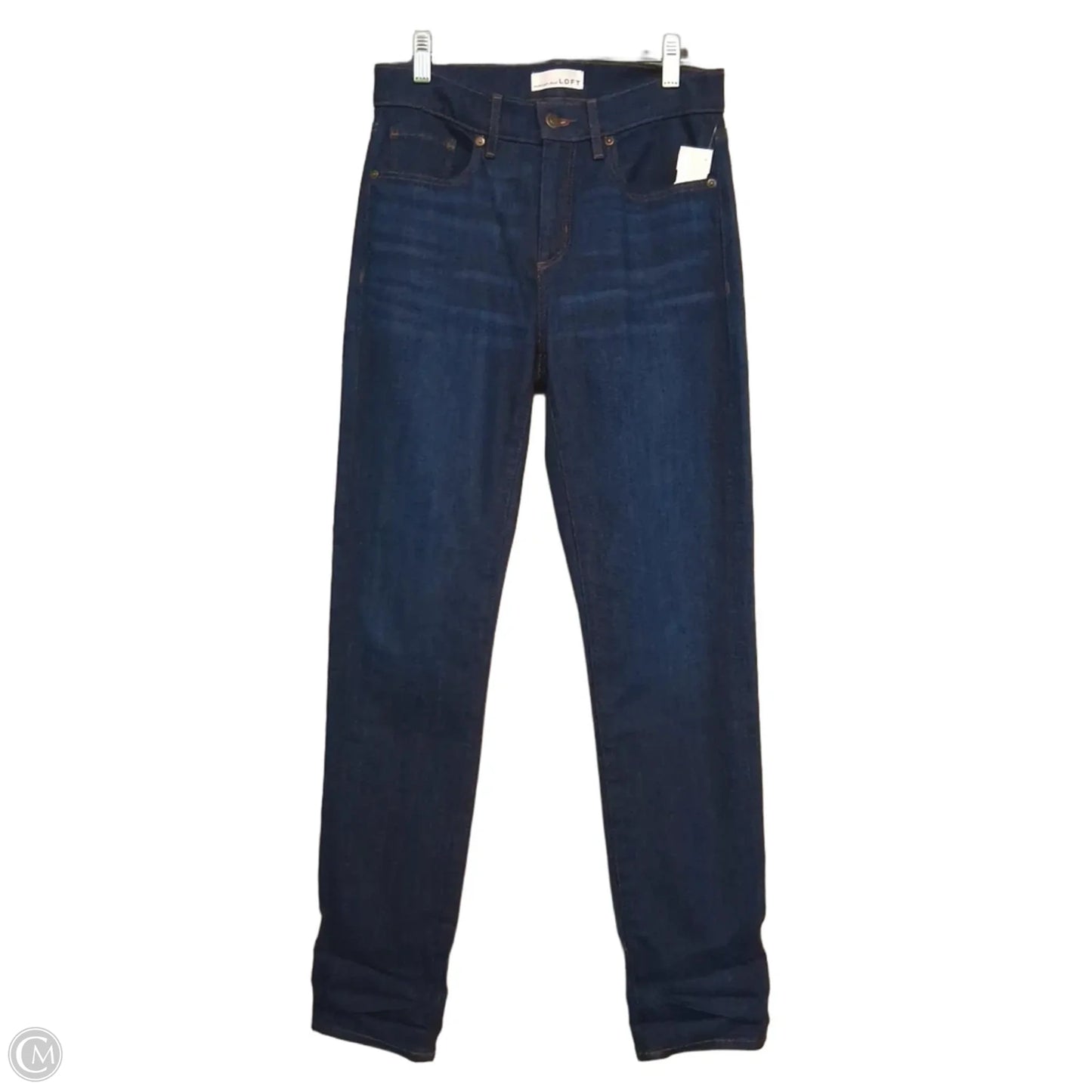 Jeans Straight By Loft In Blue Denim, Size: 0