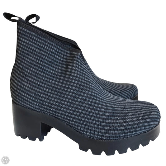 Boots Ankle Heels In Striped Pattern, Size: 5