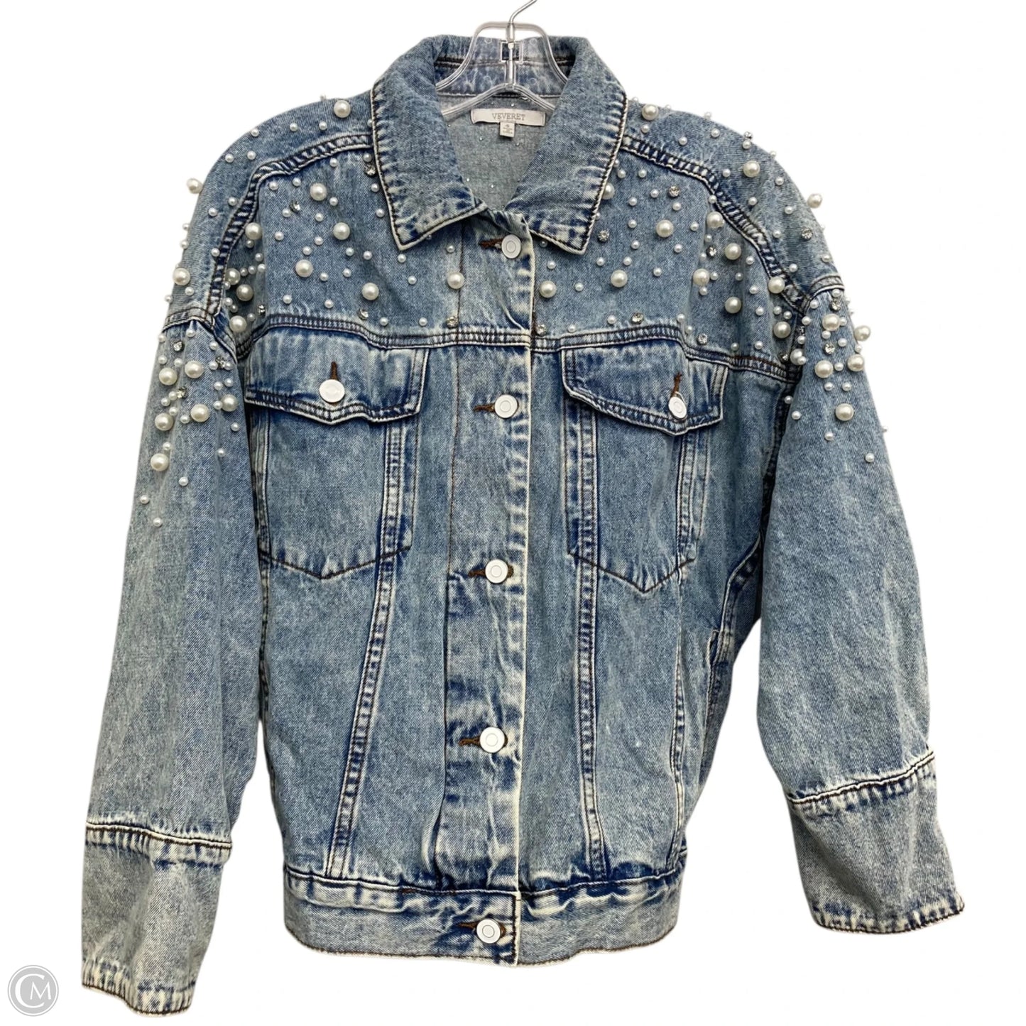 Jacket Denim By Veveret In Blue Denim, Size: S
