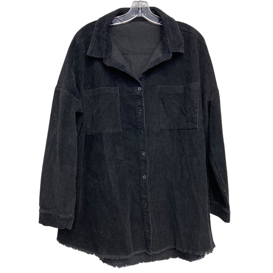 Jacket Shirt By BooHoo In Black, Size:L