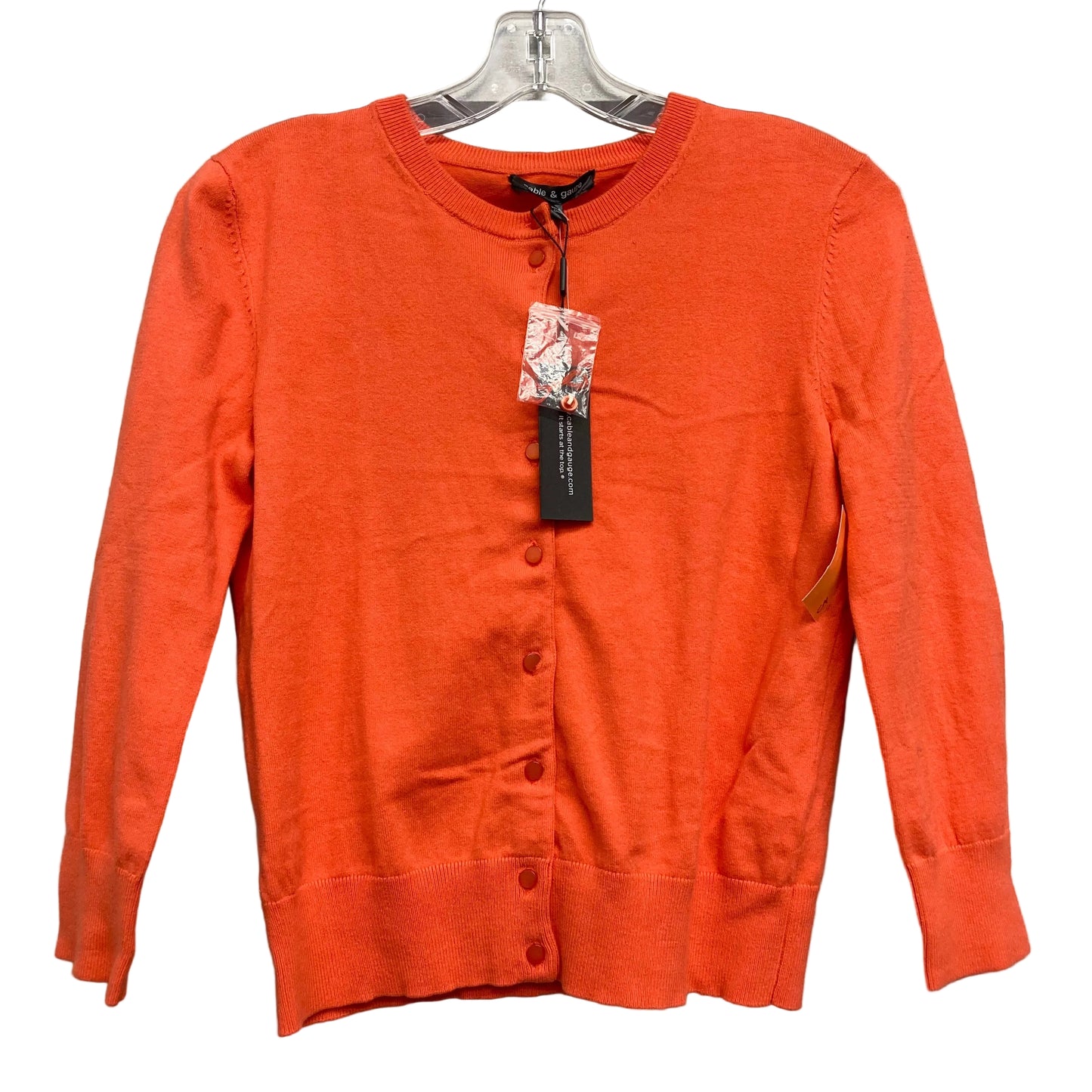 Cardigan By Cable And Gauge In Orange, Size:S
