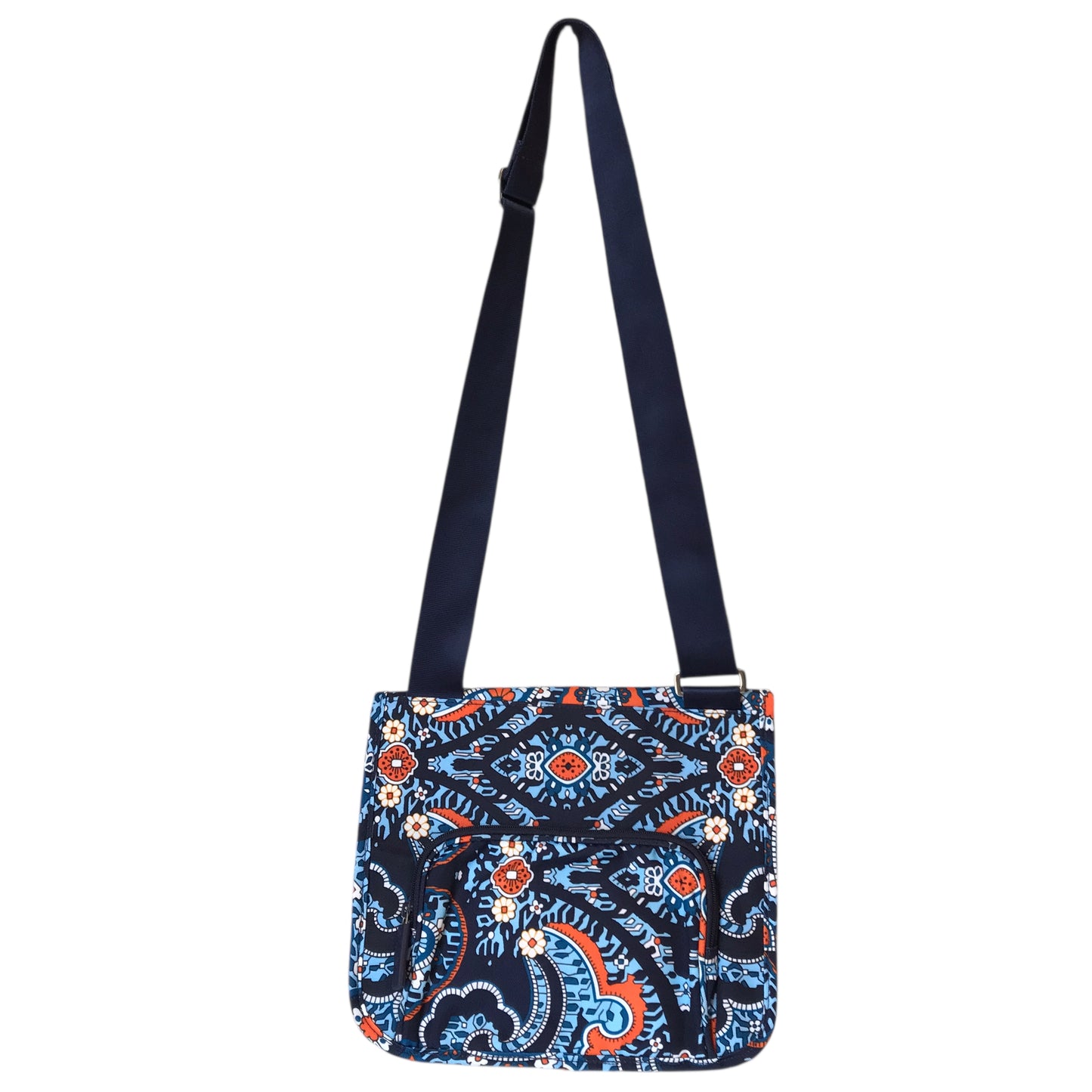 Crossbody By Vera Bradley In Blue & Orange, Size:Medium