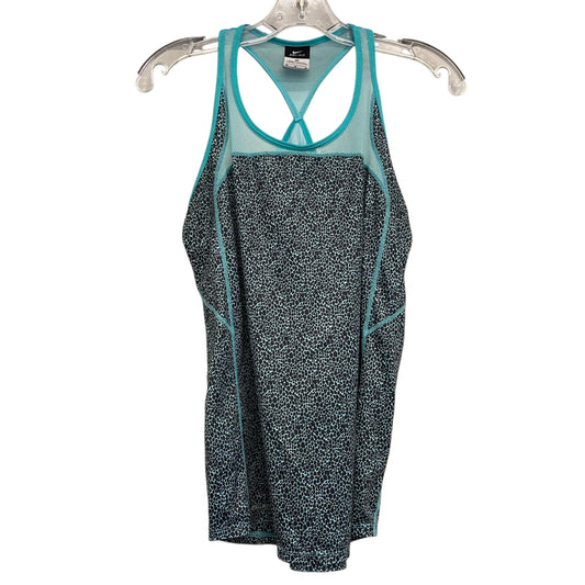 Athletic Tank Top By Nike Apparel In Black & Blue, Size:M