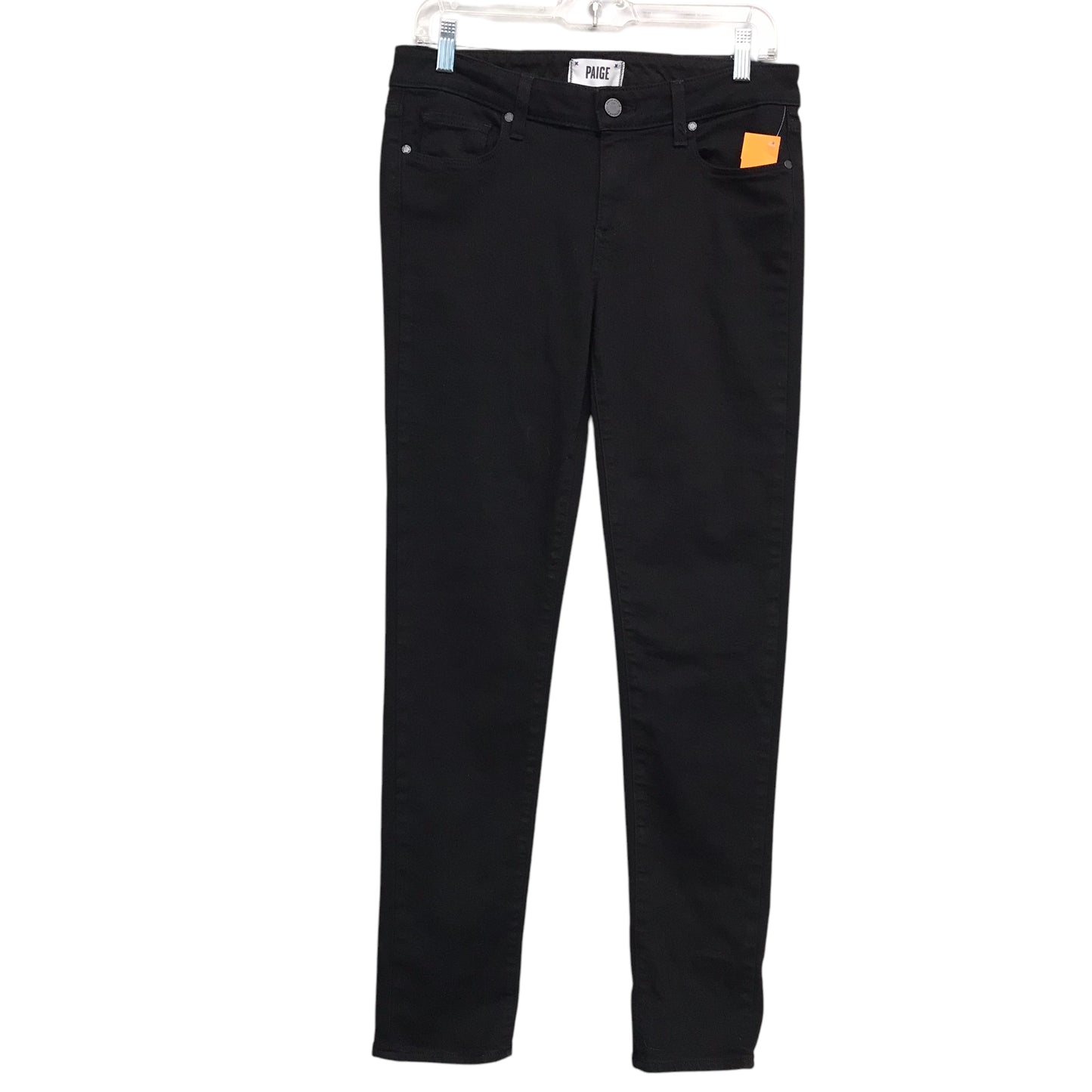 JEANS SKINNY by PAIGE In BLACK DENIM, Size: 8