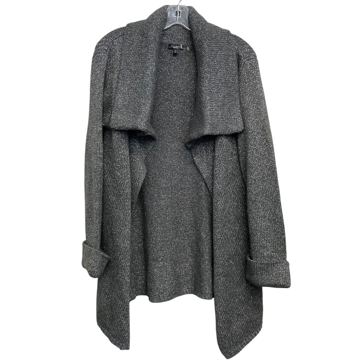 Sweater Cardigan By Talbots In Grey, Size:M