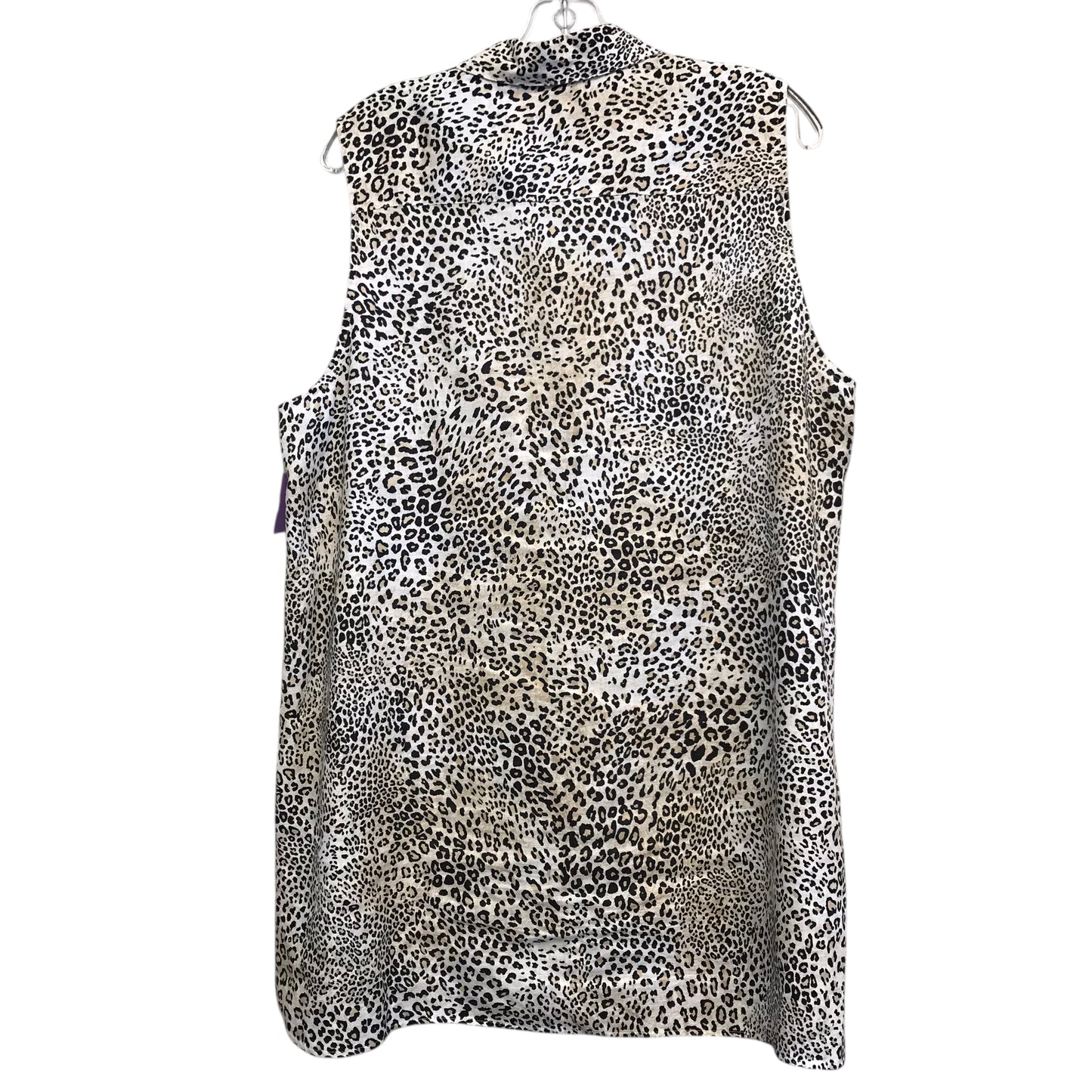 Top Sleeveless By Chicos In Animal Print, Size:Xl