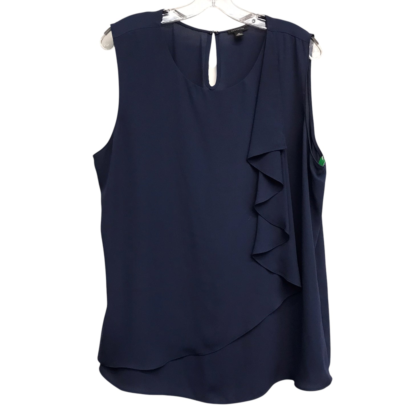 Top Sleeveless By Ann Taylor In Navy, Size:Xl