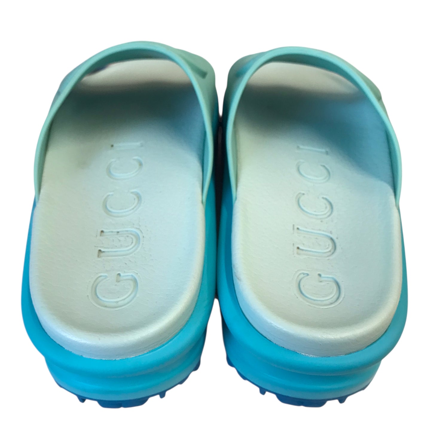 Sandals Luxury Designer By Gucci In Blue, Size:6