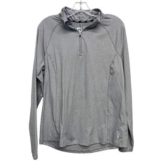 Athletic Top Ls Collar By Rbx In Grey, Size:L