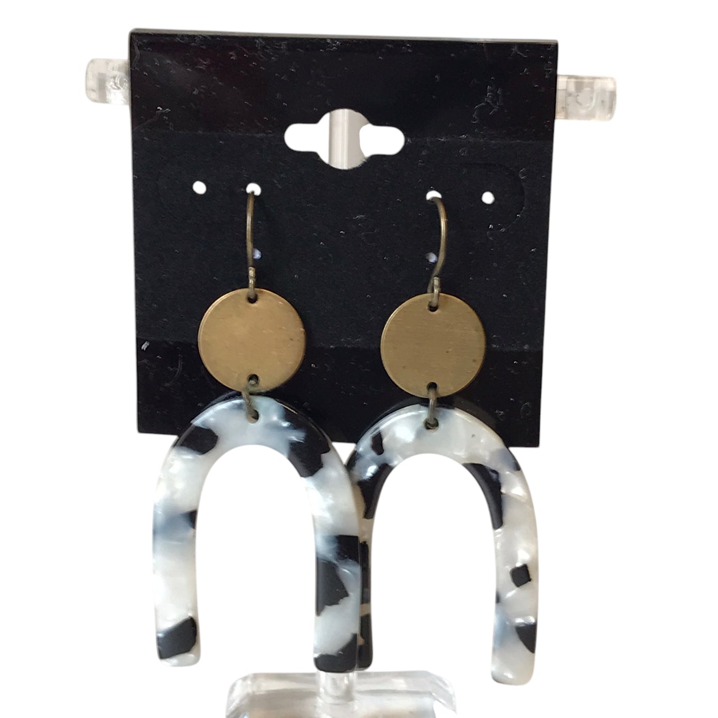 Earrings Dangle/Drop In Black & White