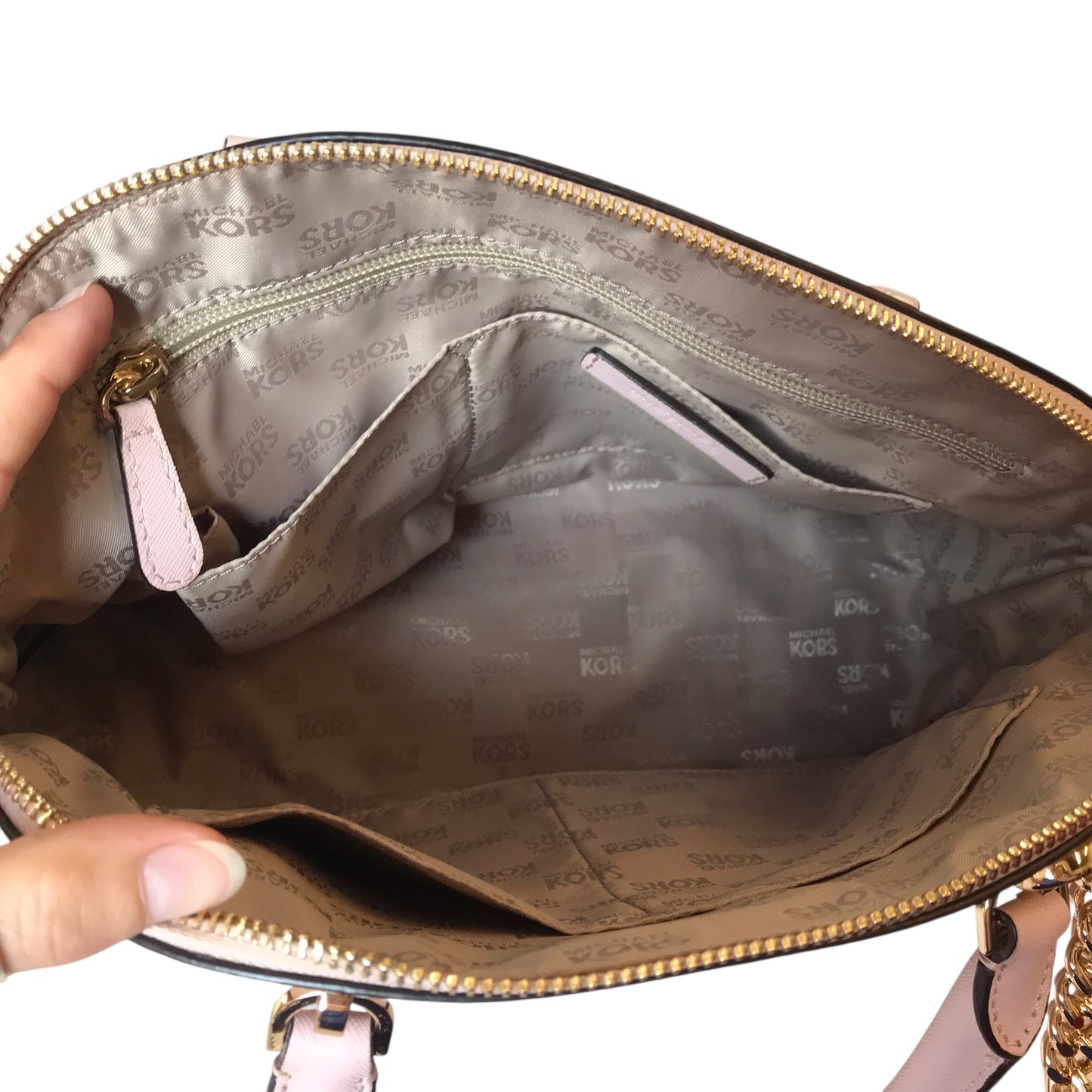 Handbag Designer By Michael Kors In Pink, Size:Medium