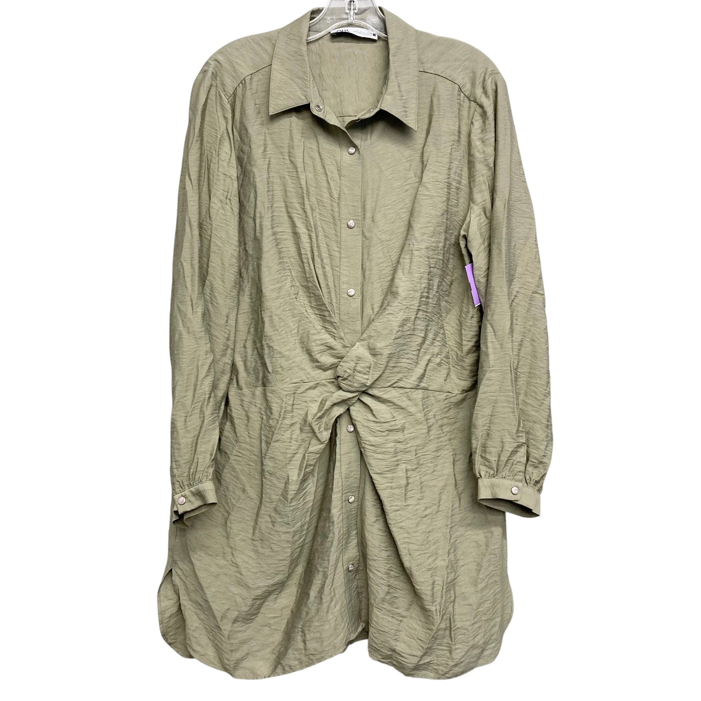 Dress Work By Zara In Green, Size:M