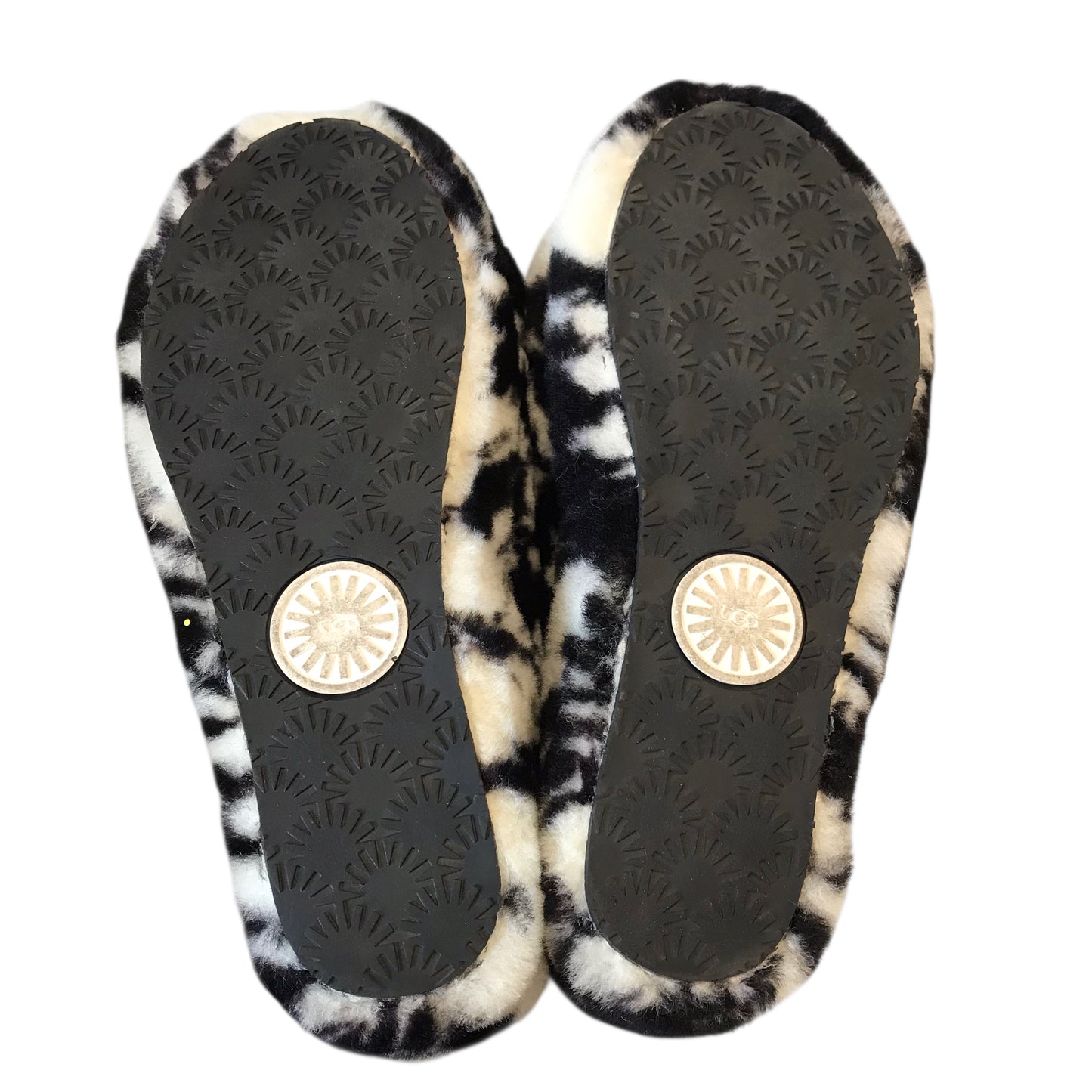 Slippers Designer By Ugg In Black & White, Size:9