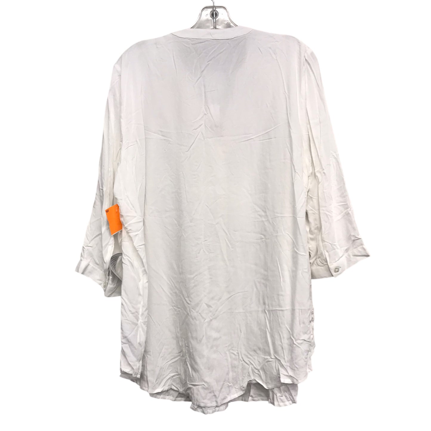 Top 3/4 Sleeve By Woman Within In White, Size:1X