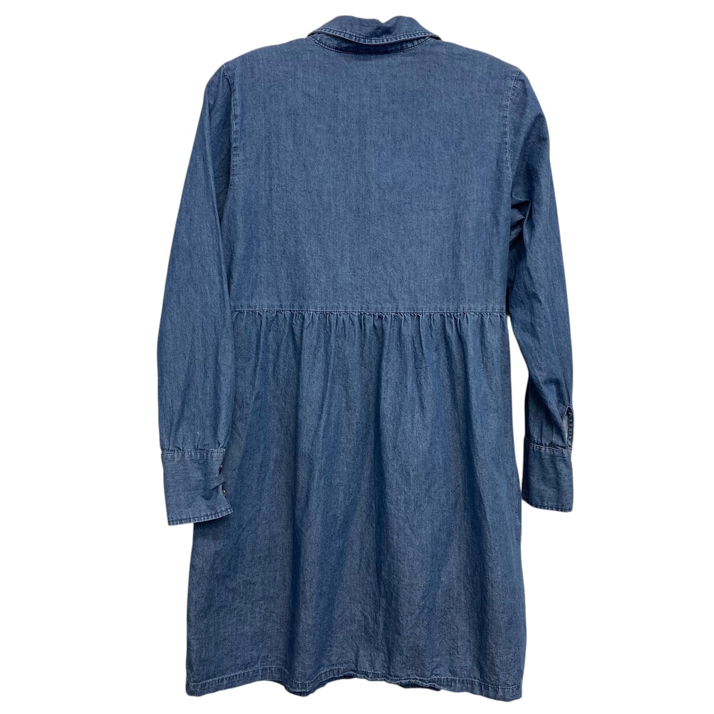 Dress Casual Midi By Nine West In Blue Denim, Size:Xs
