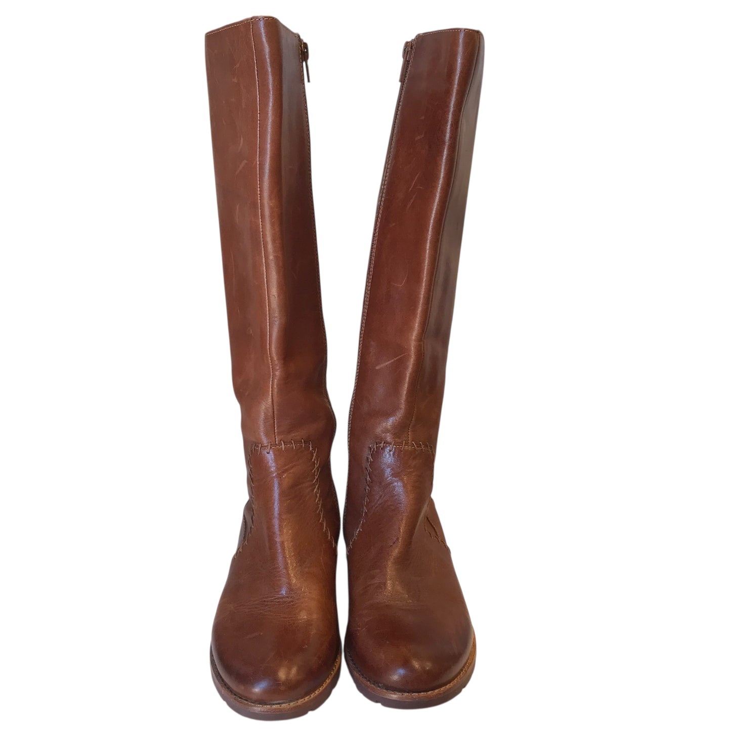 Boots Leather By Sofft In Brown, Size:7.5