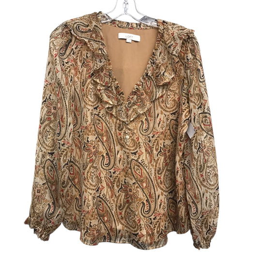 Top Ls By Loft In Brown, Size:M