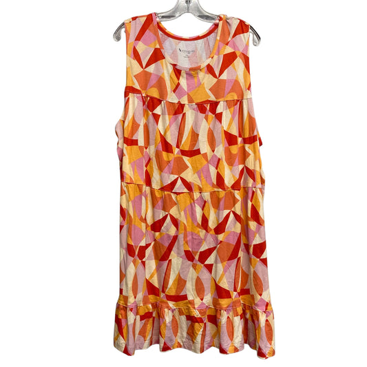 Dress Casual Short By Koolaburra By Ugg In Orange & Pink, Size:3X