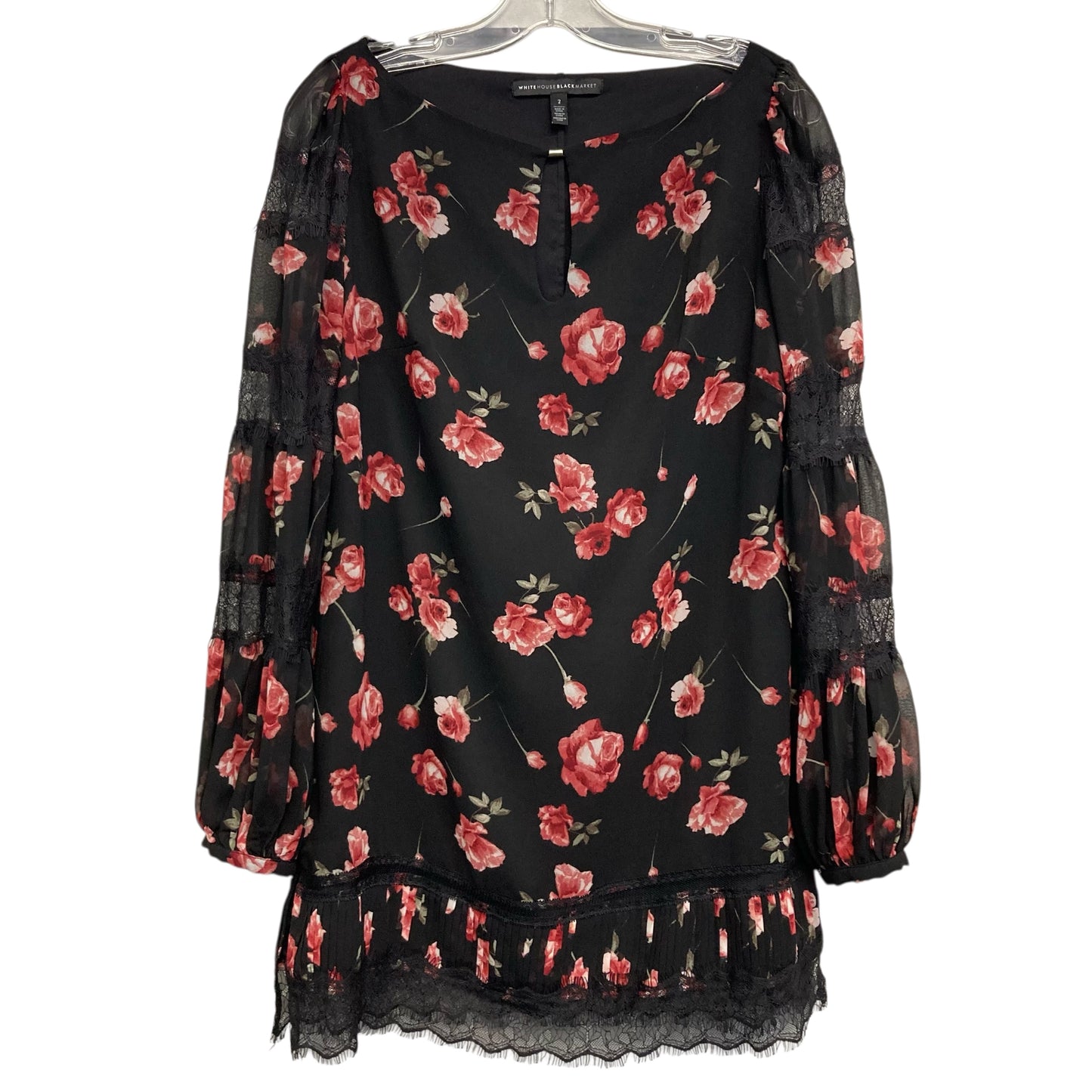 Dress Party Short By White House Black Market In Floral Print, Size:Xs