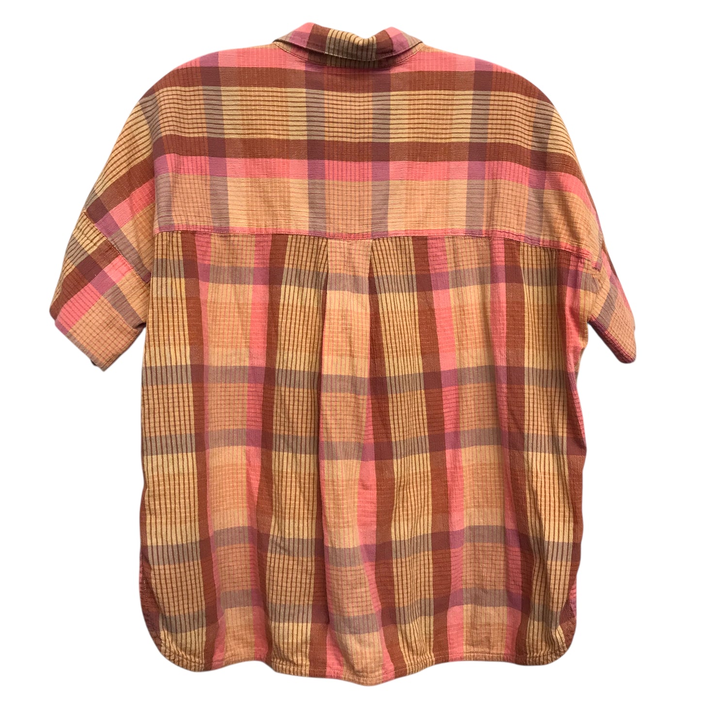 Top SS By Madewell In Plaid Pattern, Size:S