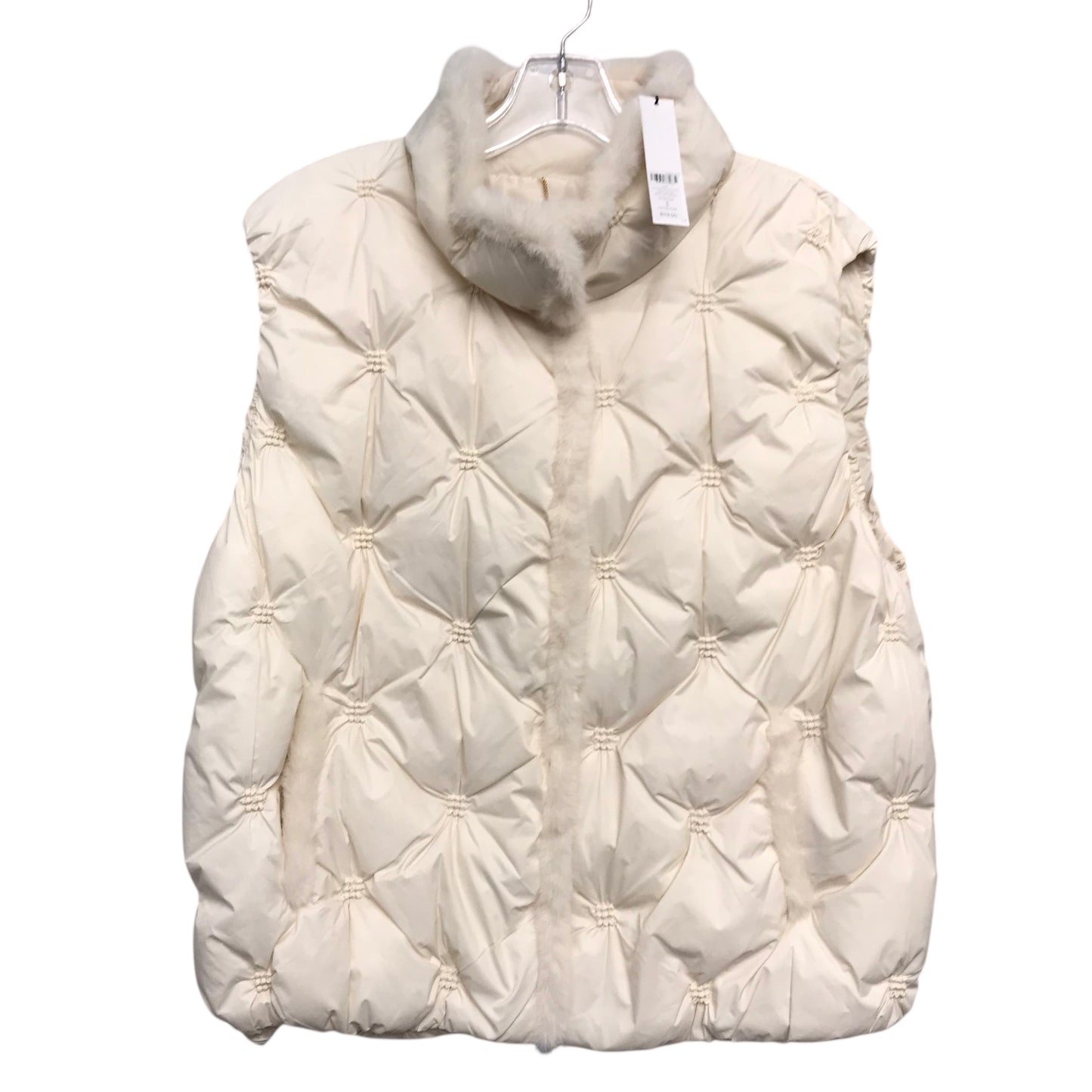 Vest Puffer & Quilted By Chicos In Cream, Size:Xl