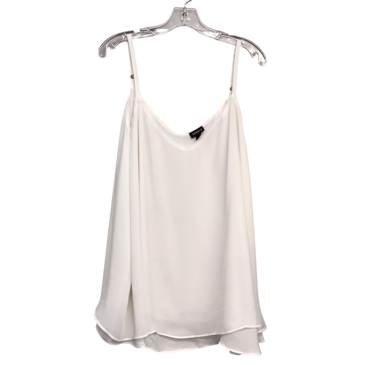 Top Sleeveless By Torrid In White, Size:3X