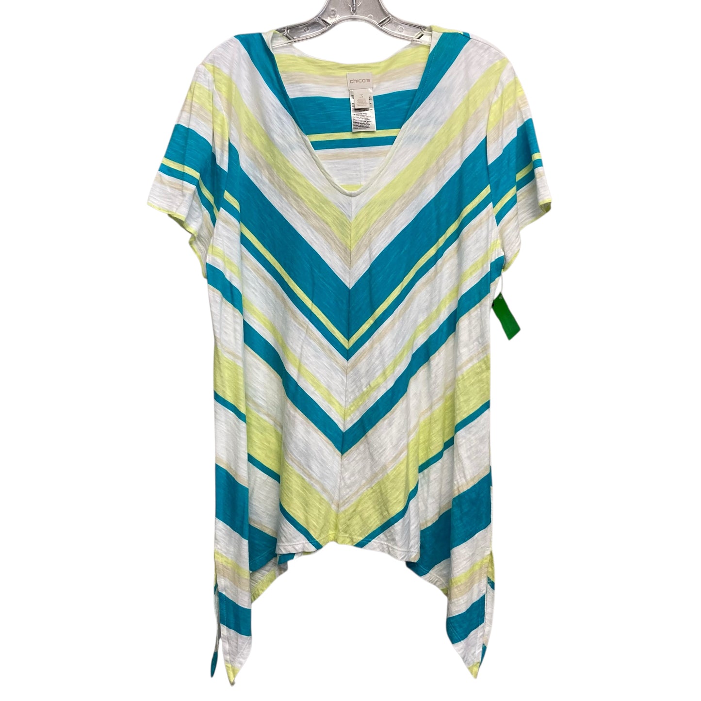 Top Ss By Chicos In Striped Pattern, Size:Xl