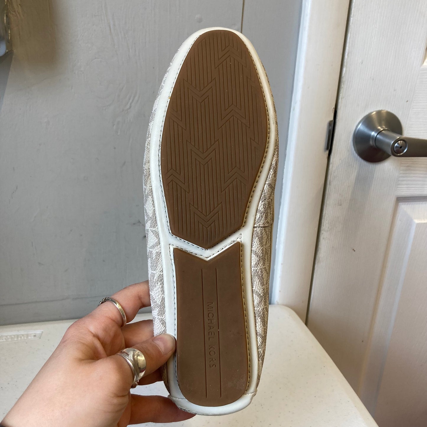 Shoes Designer By Michael Kors In Tan, Size:7.5