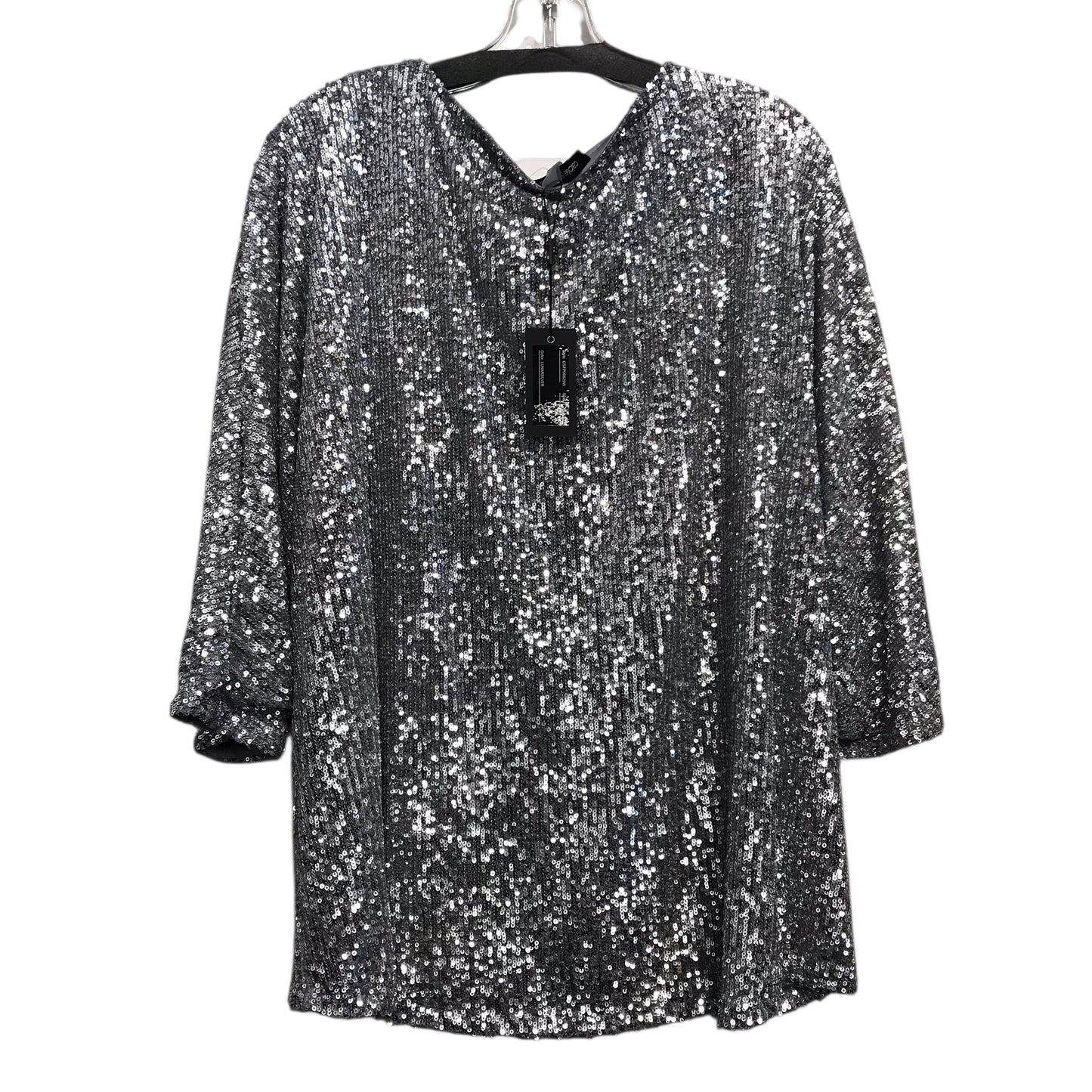 Top Ls By Cable And Gauge In Silver, Size:2X