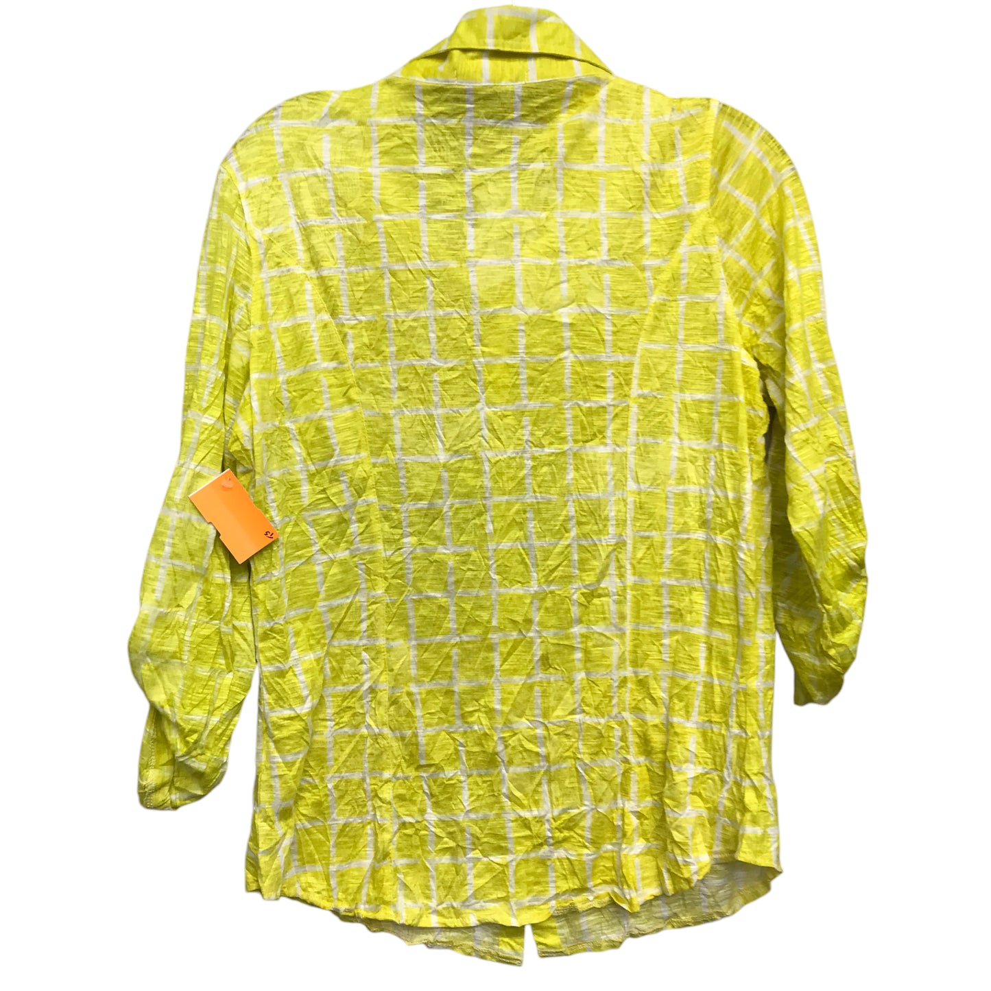 Top Ls By David Cline In White & Yellow, Size:M
