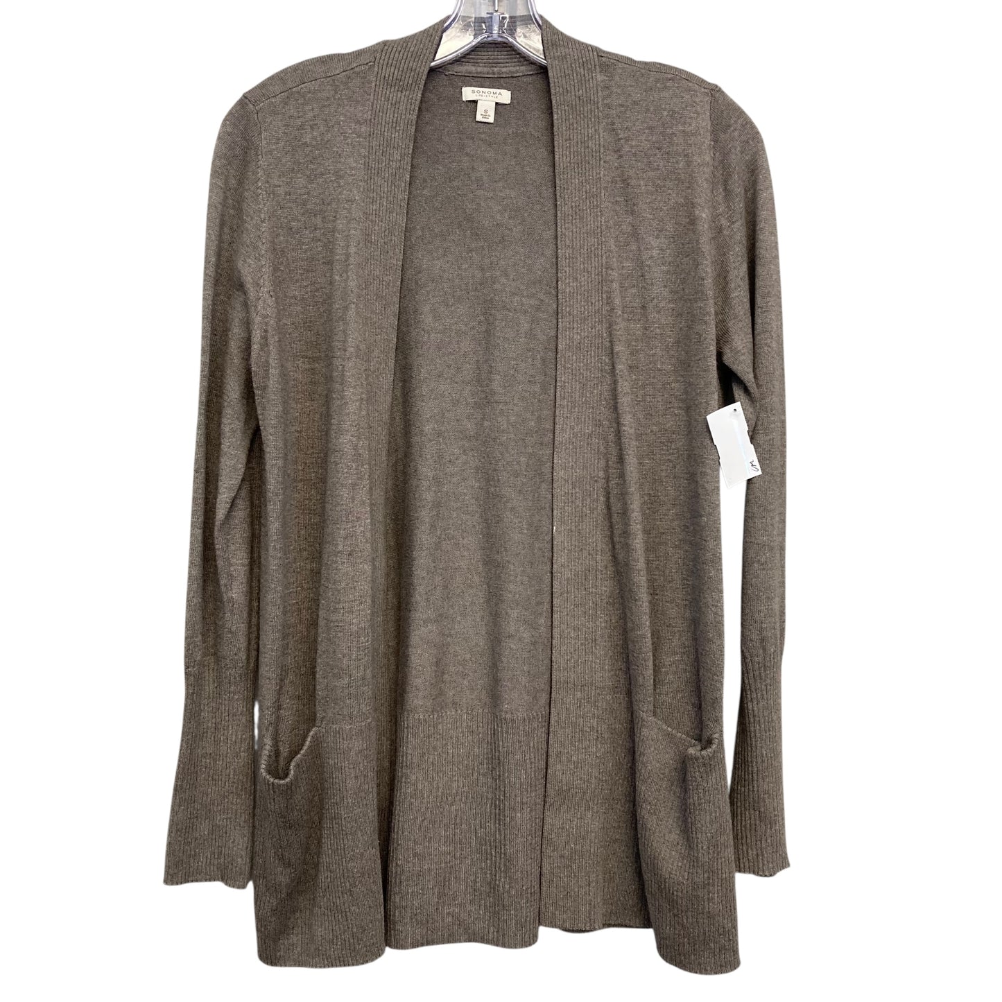 Sweater Cardigan By Sonoma In Tan, Size:S