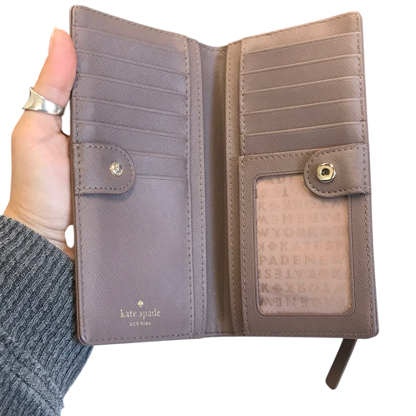 Wallet Designer By Kate Spade In Mauve, Size:Medium