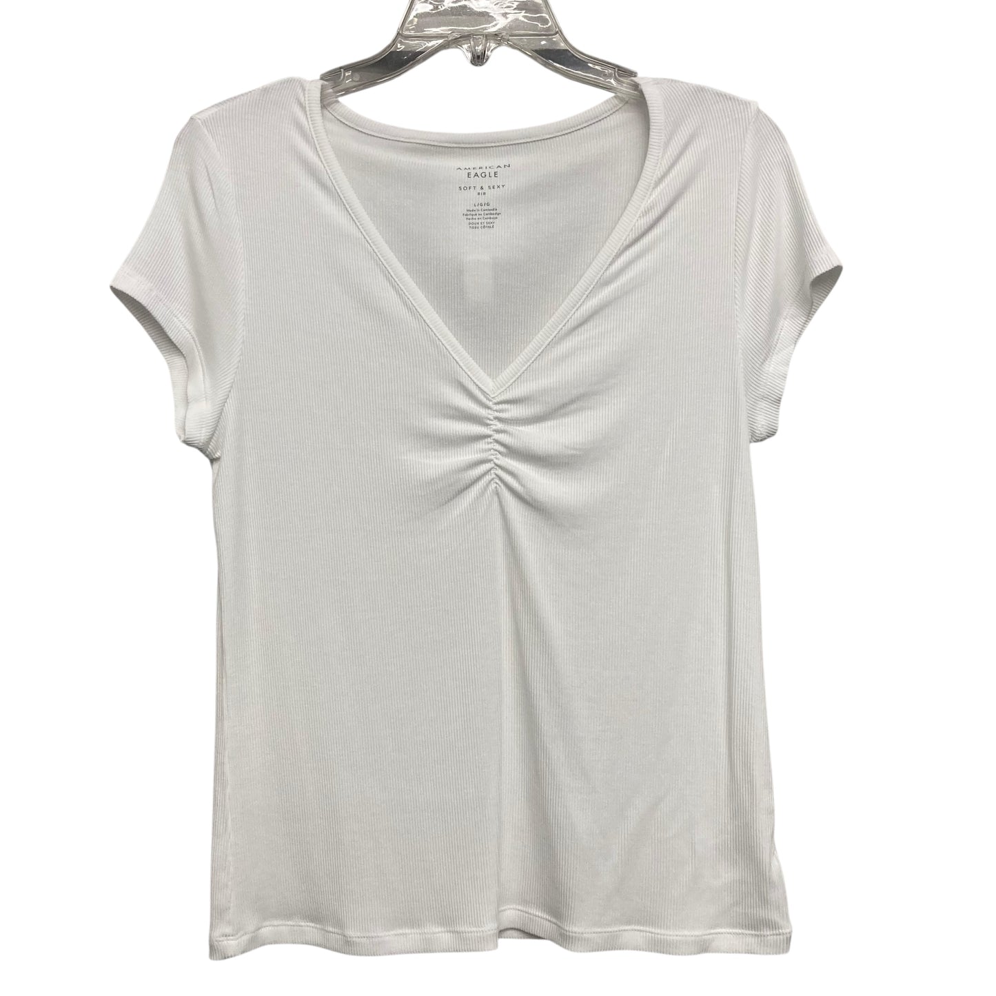 Top Ss Basic By American Eagle In White, Size:L