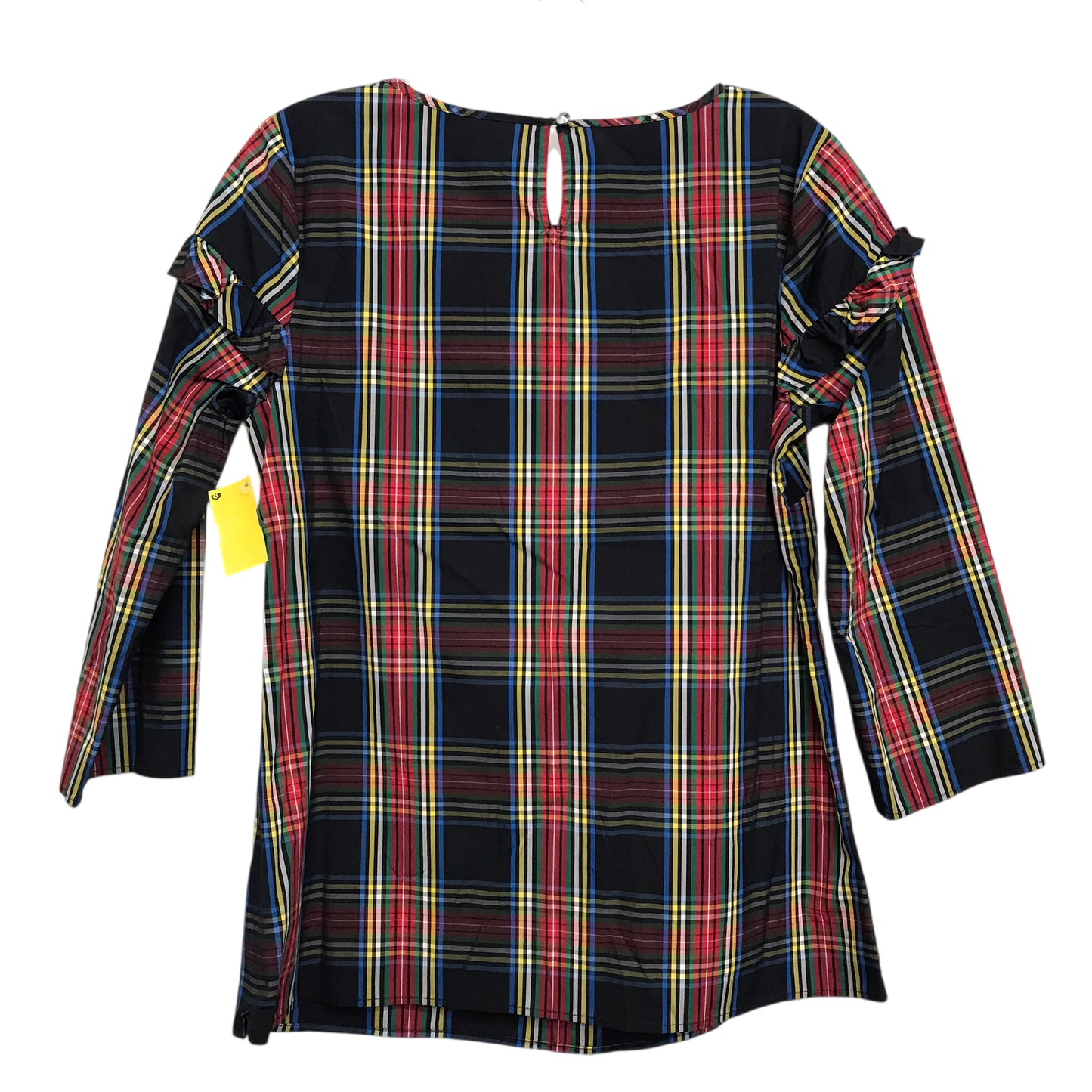 Top 3/4 Sleeve By Talbots In Plaid Pattern, Size:S