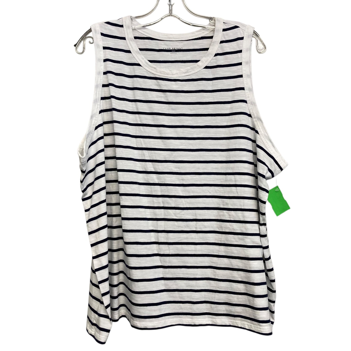 Top Sleeveless By Lane Bryant In Striped Pattern, Size:1X