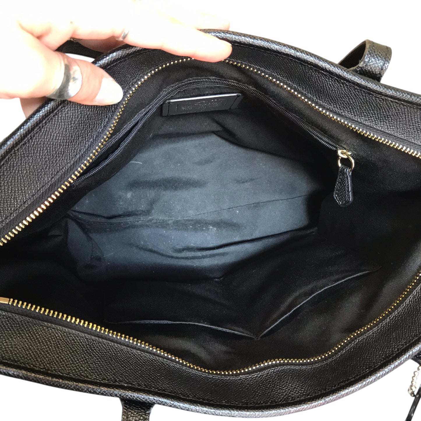 Handbag Designer By Coach In Black, Size:Medium