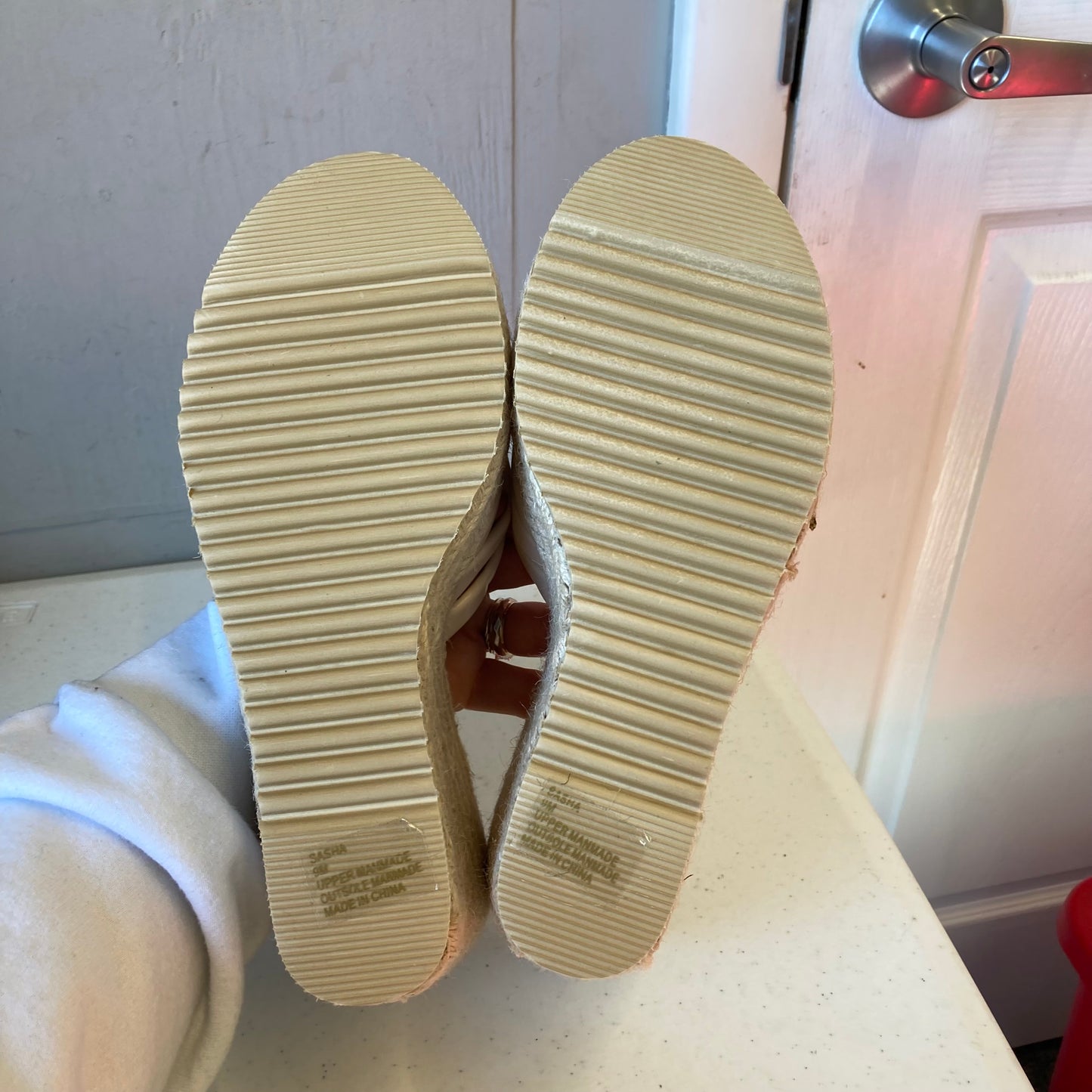 Sandals Heels Wedge By Matisse In Cream, Size:9