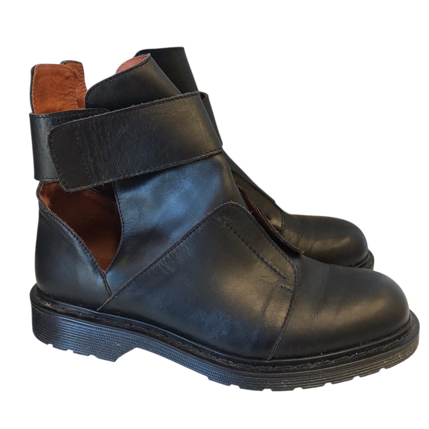 Boots Ankle Flats By Whyred In Black, Size:7.5