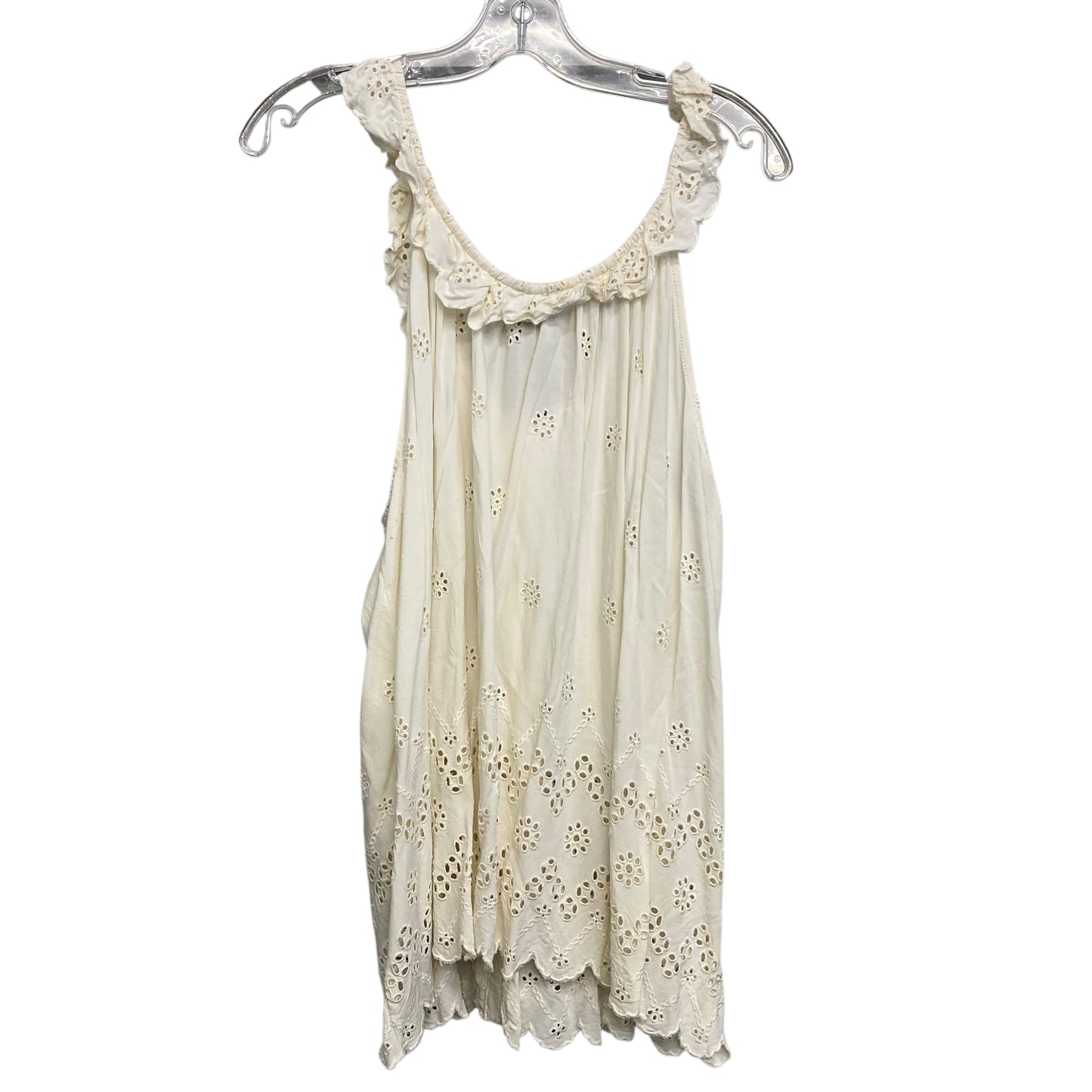 Top Sleeveless By Torrid In White, Size:2X